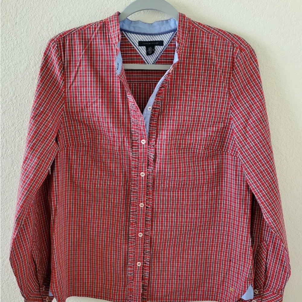 Tommy Hilfiger Classic Red Check Button-Up Shirt